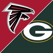 Atlanta Falcons players celebrating a victory over the Green Bay Packers