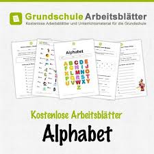 Kostenlose Arbeitsblatter Alphabet Deutsch Unterricht Grundschule Unterrichtsmaterial