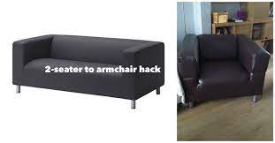 We Wanted To Make Use Of Our Old Klippan Sofa Rather Than Just Throwing It Out We Decided To Shorten The Sofa To Create An Armchair Ikea Sofas Ikea Wohnen