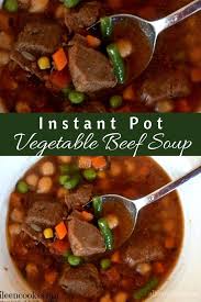 Pressure Cooker Vegetable Beef Soup Recipe Instant Pot Vegetable Beef Soup Recipe Vegetable Beef Soup Beef Soup Recipes