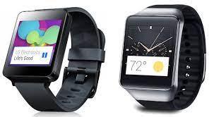 lg samsung smart watch side by side