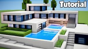 If you want to find an easy way to make modern house on the world of minecraft this video below is for you. Minecraft How To Build A Large Modern House Tutorial 2 Youtube