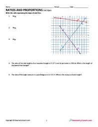 On the transparency 1 cm represents 12 cm on the projection. 7 1 Exit Quiz Ratios And Proportions Geometrycoach Com