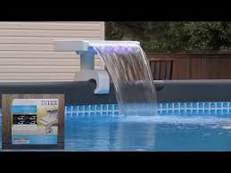 Intex Pool Waterfall Intex Multi Color Led Waterfall Cascade Model Clw090 Unboxing And Set Up Youtube Pool Waterfall Multi Color Led Intex Pool