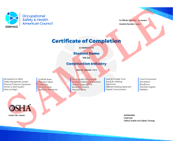 Oshac 30 Hours Construction Industry Occupational Health And Safety Safety Management System Safety Awareness