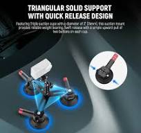 Triple Suction Cup Mount with Action Camera Adapter & Phone Holder, CA067
