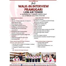 The lion air promise to put the customer and their experience of travelling with us on the forefront of everything we do. Lowongan Kerja Lowongan Kerja Lionair Group Tahun 2019