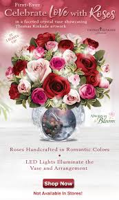 Hometown evening, third in my hometown memories collection is enriched by intense. The Bradford Exchange Online Say I Love You With Forever Roses In A Crystal Vase Showcasing Thomas Kinkade Art Milled