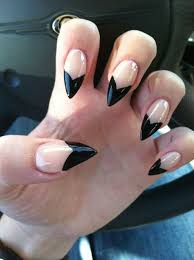 Tumblr Black And Clear Nails Pinterest Nandeezy Black Stiletto Nails Stiletto Nails Stiletto Nail Art