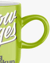 Free for commercial and private purposes. Glossy Mug Mockup In Object Mockups On Yellow Images Object Mockups