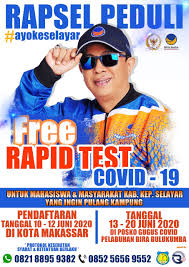 Rapid Test Dikeluhkan Warga Rapsel Ali Akan Gelar Rapid Tes Gratis Selayarnews Com