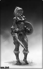 Black And White Warriors Anime Black And White Picture Of Amazon Warrior Fantasy Character Design Fantasy Girl Warrior Woman