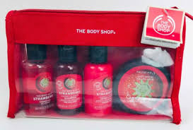 The body shop mango duo gift set, includes mango lip butter & hand cream, feel smooth & moisturized this holiday season, both are enriched with community trade mango seed oil from india. 5pc The Body Shop Strawberry Travel Size Zip Bag Gift Set For Sale Online Ebay