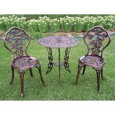 Oakland Living Rose Patio Bistro Set Walmart Com Bistro Set Outdoor Bistro Set Patio Dining Set