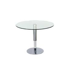 Household essentials grey top black frame ashwood round coffee table, 31.5 x 31.5. Chintaly 8129 Round Hi Low Dining Table In Glass And Chrome