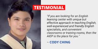 CODY CHING TESTIMONIAL FOR AIEP • American Institute for English Proficiency
