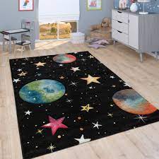 Roter teppich mit goldenen sternen. Spiel Teppich Kinderzimmer Planeten Sterne Teppichcenter24