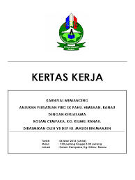 27 februari 2013 (rabu) : Kertas Kerja Karnival Memancing Sk Pahu Himbaan
