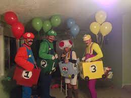 26 Diy Halloween Costumes You Can Create With Cardboard Diy Halloween Costumes Mario Kart Costumes Halloween Diy