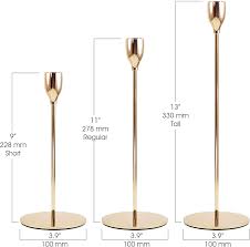 4 tall blush | rose gold crystal beaded votive tealight crystal candle holder. Buy Earnest Living Candle Holders For Taper Candles Rose Gold Set Of 3 Decorative Candlestick Holder For Wedding Tabletops Online In Indonesia B088nt7kcd
