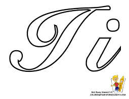 Trace, color and cut out the letter flash card for individual . Classic Coloring Pages Alphabet Cursive Letters Free Numbers