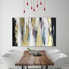 Abstract Gold Leaf Art Gold Painting Modern Abstract Canvas Etsy Blue Abstract Art Modern Wall Paint Leaf Wall Art