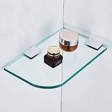 Wall mounted glass bathroom shelf. Lifxx 8mm Thickness Tempered Glass Bathroom Shower 1 Tier Shelves Storage Stand Wall Mounted Decorative Corne Bathroom Shower Walls Shower Shelves Shower Stall
