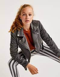 Pull Bear Woman Clothing Coats And Jackets Faux Suede Biker Jacket Grey 09715315 I2017 Leather Outfit Faux Suede Biker Jacket Biker Jacket