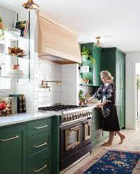 Big Chill Appliances In Shades Of Dark Green Dark Green Kitchen Green Kitchen Cabinets Big Chill Appliances