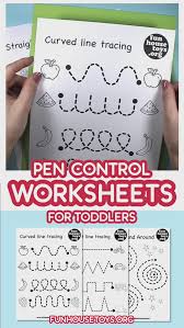 Our Pen Control And Tracing Printables Are A Fun Way To Teach Toddlers How Video Preschool Worksheets Free Preschool Worksheets Preschool Worksheets Free Printables