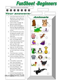 Funsheet For Beginners Animals Animal Worksheets Reading Comprehension Teaching English