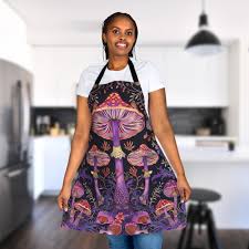 Cottagecore Retro Mushroom Apron, Mushroom Botanical Apron, Cute Plants  Apron, Kitchen Gift for Mom Grandma, Artist Painter Crafter Apron