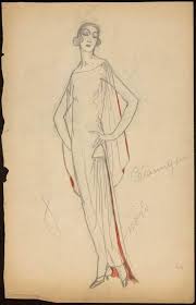 Sketch By Paul Poiret 1922 Dessin De Mode Modele De Robe Maison De Couture