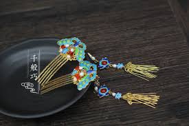 欣然 古典簪钗复古仿古纯铜多宝发簪发梳步摇流苏汉服配饰现货 trang sức kiểu toc