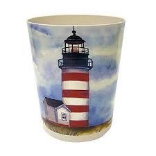 Lighthouse Bathroom Decor Lighthouse Wastebasket Bed Bath Shower Curtains Accessories Lighthouse Bathroom Nautical Decor Lighthouse Decor