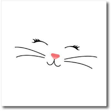 3drose Too Cute White Kitty Cat Face Nose And Whiskers Quilt Square 6 By 6 Inch Cat Face Drawing Cat Face Arts Crafts Sewing