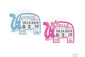 Free Free 294 Birth Stat Elephant Template Svg SVG PNG EPS DXF File