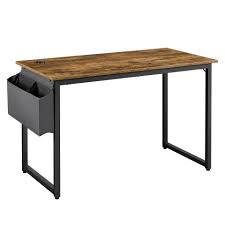 Die schreibtische unterscheiden sich in farbe, größe und ausstattung. Yaheetech Computertisch Schreibtisch Burotisch Im Industrie Design Homeoffice Platzsparend Fur Arbeitszimmer Wohnzimmer Vintagebraun Schwarz Online Kaufen Otto