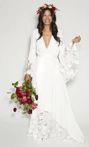 Bridechilla Style Shop This Laid Back Bridal Trend Bridesmaid Dresses Boho Lace Dress Boho Trendy Wedding Dresses