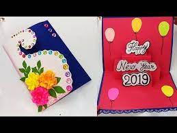All creative skill levels are welcome. Mukta Art Craft Youtube Simple Card Designs Handmade New Year Cards New Year Cards Handmade