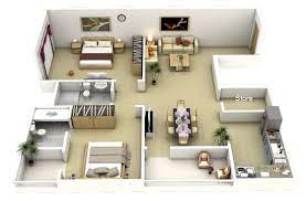 The defining measurements of s rooms are not standardized so the size can range from a narrow storage space to one large enough for a small spare bedroom. 2 Bedroom Apartment House Plans Novocom Top