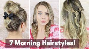 25 easy hairstyles for when you're running late. 7 Quick Morning Hairstyles Youtube