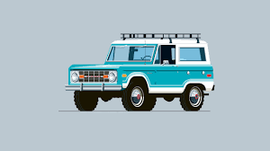 Iconic Automobile Wallpapers Ford Bronco Car Illustration Bronco