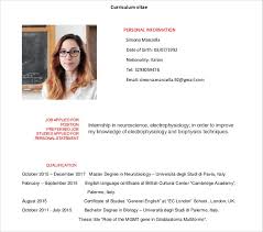 Create a perfect resume with our online curriculum vitae maker in just a few steps. 10 Sample Internship Curriculum Vitae Templates Pdf Doc Free Premium Templates