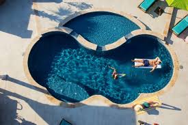 Gemini Model Swimming Pool In Vega Blue Fiberglass Swimming Pools Swimming Pools Fiberglass Pools