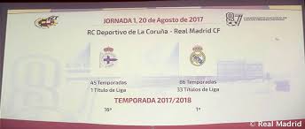جدول مباريات ريال مدريد في الليغا 2017 2018 نادي ريال مدريد