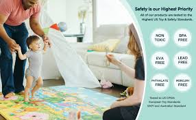 Bath & potty time wash play dry off change soothe go potty stay safe & healthy childproof take care fight germs. Amazon Com Baby Care Play Mat Haute Collection Large Moroccan Beige Play Mat For Infants Non Toxic Baby Rug Cushioned Baby Mat Waterproof Playmat Reversible Double Sided Kindergarten Mat Baby