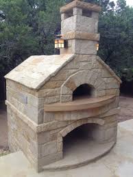Exterior Interesting White Stacked Stone Custom Outdoor Pizza Oven With Lighting For Inspiring Backyard Patio Pizzaofen Fur Draussen Garten Terrasse Aussenofen