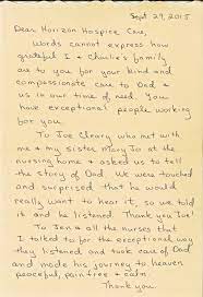 Students will format their text with font styles and use appropriate font sizes to fill up a single page. Read Beautiful Thank You Note Written By Daughter Of Horizon Hospice Patient Horizon Home Care And Hospice