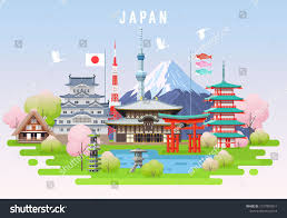 Japan Spring Travel Infographic Vector Travel Places And Landmarks Travel Spring Japan Infographic Travel Infographic Travel Japan Spring Spring Trip